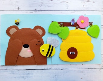 Quiet book Pattern pdf, Quiet book pages, Sensory book template, Felt sewing pattern