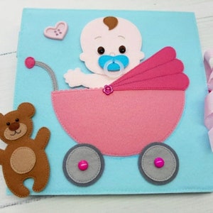 Quiet Book PDF Pattern, BABYDOLL HOUSE Quiet Book, Felt book Template