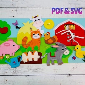 FARM Quiet Book PDF Pattern, Busy Book Pattern, Diy Quiet Book Pages, Toddler Quiet Book
