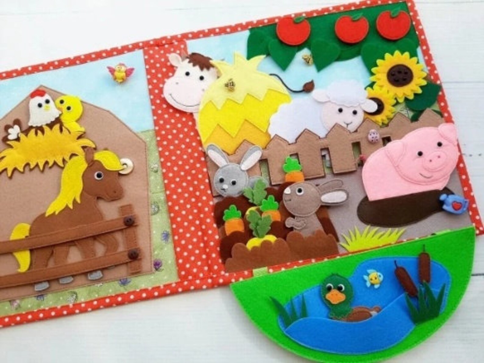 FARM Quiet Book PDF Pattern, Busy Book Pattern, DIY Quiet Book Pages ...