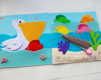 PDF sewing Pattern & Tutorial, Quiet Book DIY, Busy Book Pattern, Sensory toys