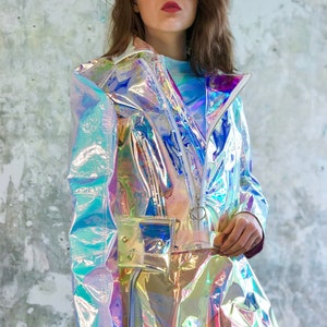 Clear holographic jacket shop
