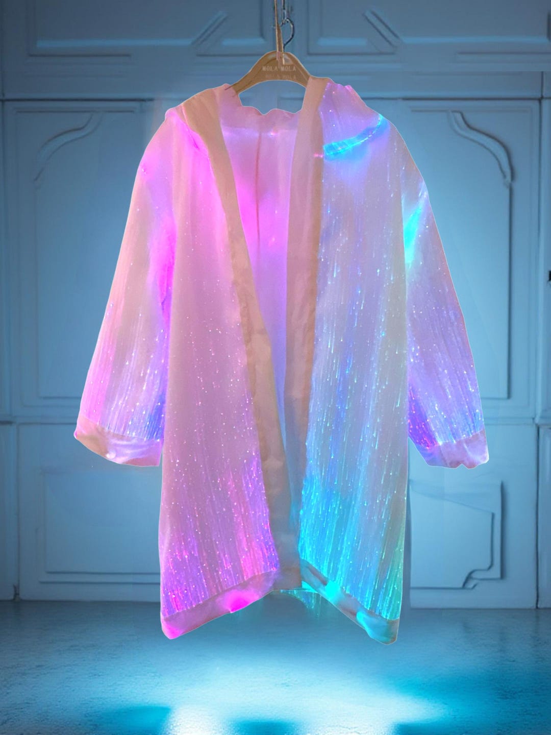 Rave Party Light up Fiber Optic Jacket Iridescent LED Rave Outfit - Etsy