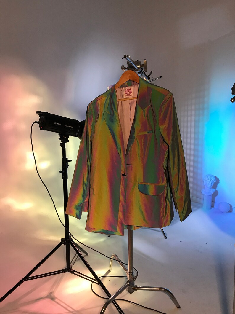 Reflective Asymmetrical Blazer Jacket Raincoat Cyber Galaxy Rave - Etsy