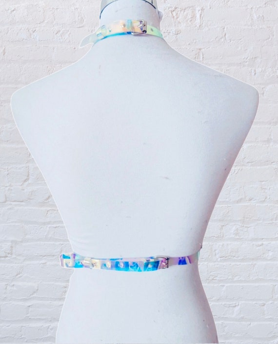 Rainbow Holographic Belt See Through , Iridescent Vinyl  display picture 3