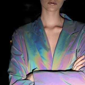 Reflective Asymmetrical Blazer Jacket Raincoat Cyber Galaxy Rave - Etsy