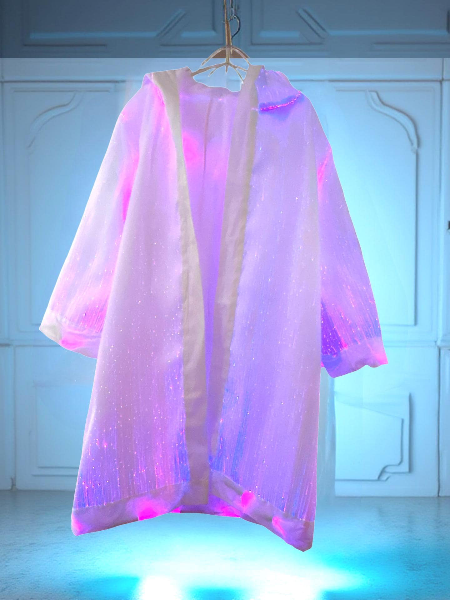 Led Rave Jacket Rave Party Light up Fiber Optic Jacket Iridescent LED Rave Outfit - Etsy