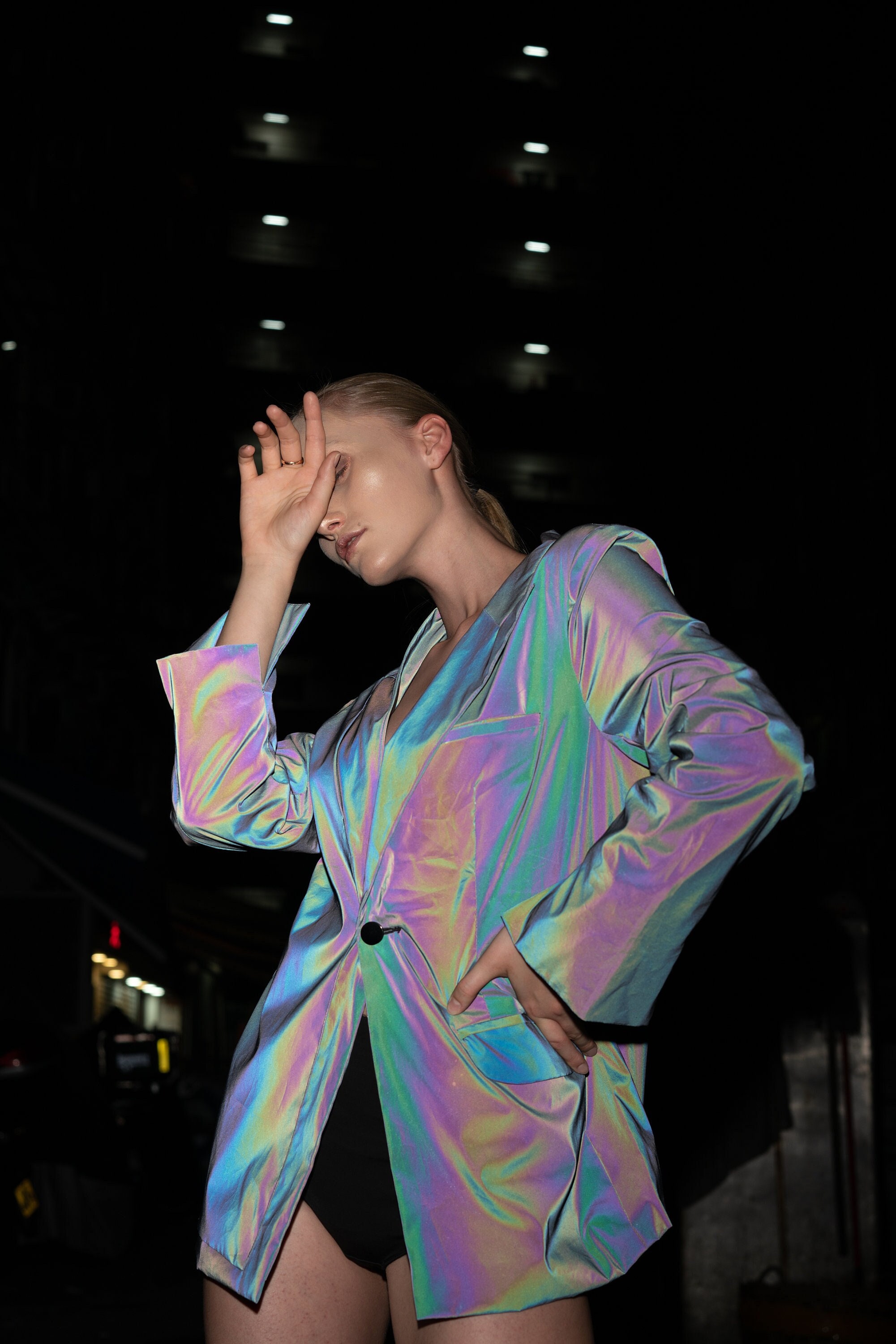 Reflective Asymmetrical Blazer Jacket Raincoat Cyber Galaxy Rave - Etsy