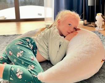 Giant moon pillow for baby | Floor pillow | Seat cushion | Plush pillow moon | Nursery | Baby room decoration | Gift for newborn