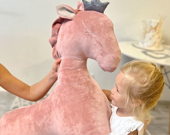 Giant soft toy  Wingless Pegasus | Stuffed animals pegasus | Big plush toy horse | Large plushie horse | Baby room toy decoration | Nursery