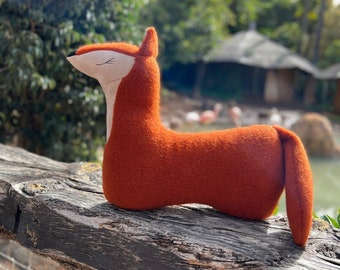 Soft toy pillow Fox | Handmade travel neck pillow | Plush toy Fox | Soft Fox stuffed animals | Fox plushies for toddlers