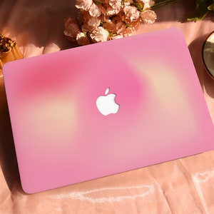 Misty Pink Hard Protective Personalize Macbook Case for 2022 M2 13.6 A2681 MacBook Air/Pro 13 14 16 15 inch Laptop