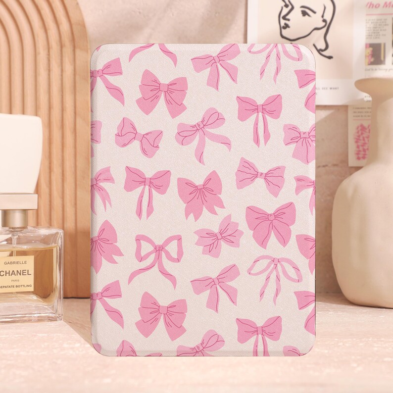 Cute Pink Bow 2024 Personalization Kindle Case, Paperwhite 12th 7 ...