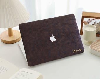 Mocha Brown MacBook Case for New M2 Air 13 A2681 M2 Pro 13 A2338, MacBook Case for 2024 All New MacBook M2 M3 M4 Laptop Case