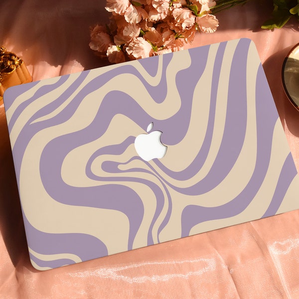 Taro Purple Snail Tentacles Hard Protective Personalize Macbook Case for 2022 M2 13.6 A2681 MacBook Air/Pro 13 14 16 15 inch Laptop