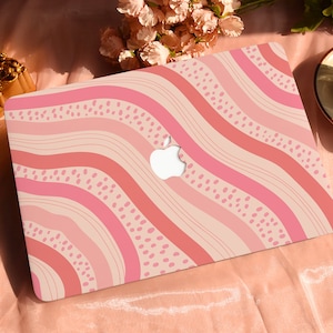 Pink Ribbon Hard Protective Personalize Macbook Case for 2022 M2 13.6 A2681 MacBook Air/Pro 13 14 16 15 inch Laptop