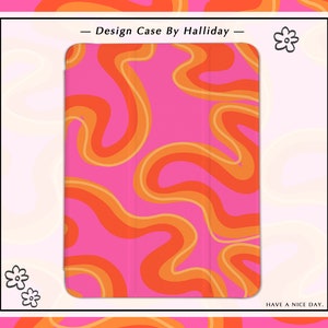 Psychedelic Ripple iPad Case iPad Cover for iPad 2021 iPad with Pencil Holder for iPad 10/9/8, 10.2，iPad Air 4/5, iPad Pro 11/12.9