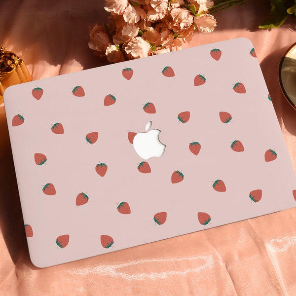 Little Strawberry Hard Protective Personalize Macbook Case for 2022 M2 13.6 A2681 MacBook Air/Pro 13 14 16 15 inch Laptop
