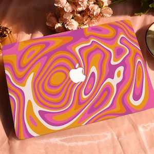 Orange Magma Hard Protective Personalize Macbook Case for 2022 M2 13.6 A2681 MacBook Air/Pro 13 14 16 15 inch Laptop