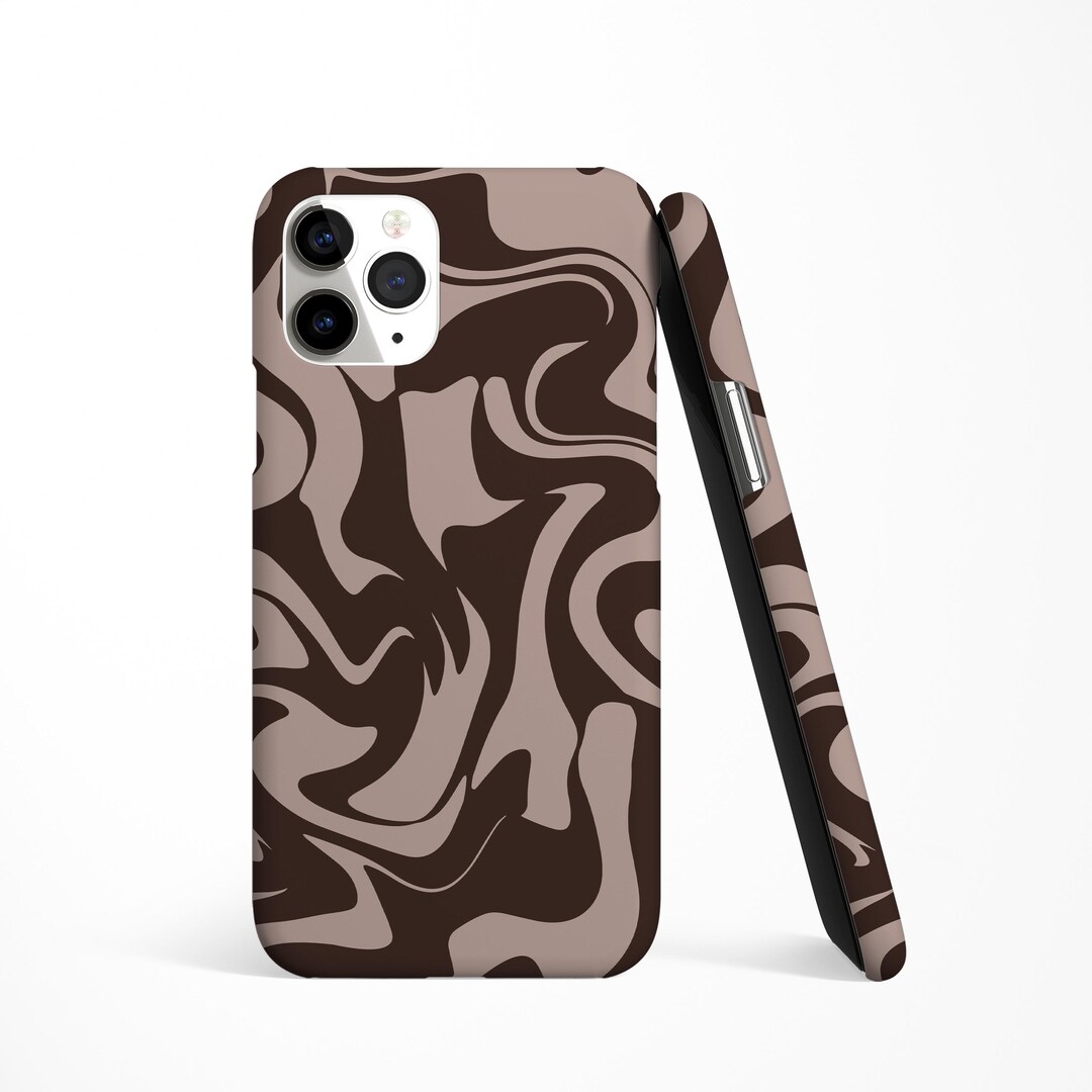 Chocolate Colour Curve Vortex Personalised iPhone Case for New iPhone ...