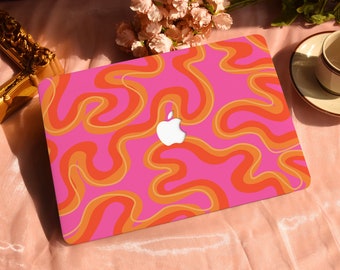 Psychedelic Ripple Hard Protective Personalize Macbook Case for 2022 M2 13.6 A2681 MacBook Air/Pro 13 14 16 15 inch Laptop