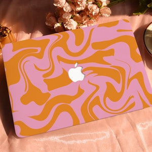Curve Vortex Hard Protective Personalize Macbook Case for 2022 M2 13.6 A2681 MacBook Air/Pro 13 14 16 15 inch Laptop