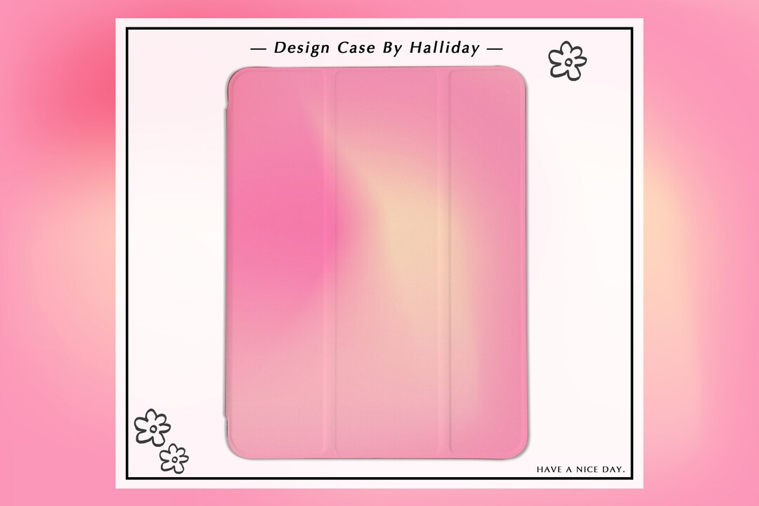 Misty Pink iPad Case iPad Cover for iPad 2021 iPad With Pencil Holder ...