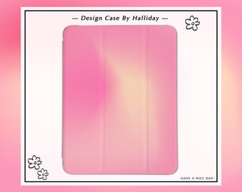 Misty Pink iPad case  iPad Cover for iPad 2021 iPad with Pencil Holder for iPad 10/9/8, 10.2，iPad Air 4/5, iPad Pro 11/12.9