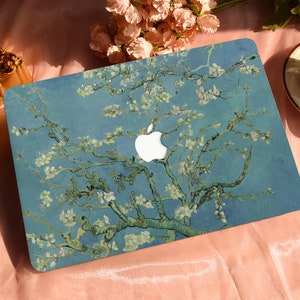 Apricot Blossom Painting Hard Protective Personalize Macbook Case for 2022 M2 13.6 A2681 MacBook Air/Pro 13 14 16 15 inch Laptop