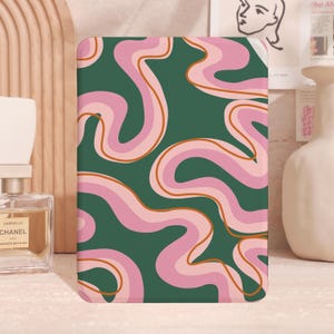 Line Art Design 2024 Personalization Kindle Case, Paperwhite 12th 7&#39;&#39; 11th 6.8&#39;&#39;, All New Kindle 12th Gen Case With Auto Wake/Sleep