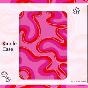 Hot Pink Psychedelic Ripple Kindle Paperwhite 2021/2022 Case, 2018 Kindle Case, All-New Kindle Paperwhite 11th / 10th gen cover Kindle 6.8&quot;