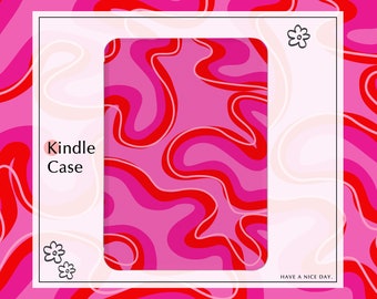 Hot Pink Psychedelic Ripple Kindle Paperwhite 2021/2022 Case, 2018 Kindle Case, All-New Kindle Paperwhite 11th / 10th gen cover Kindle 6.8&quot;