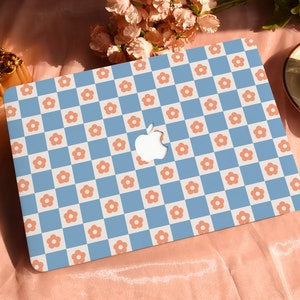 Plaid And Florets Hard Protective Personalize Macbook Case for 2022 M2 13.6 A2681 MacBook Air/Pro 13 14 16 15 inch Laptop