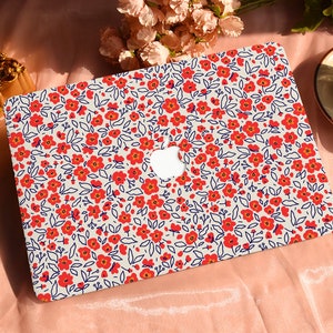 Poinsettia Hard Protective Personalize Macbook Case for 2022 M2 13.6 A2681 MacBook Air/Pro 13 14 16 15 inch Laptop