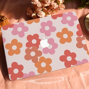 Pink Flowers Hard Protective Personalize Macbook Case for 2022 M2 13.6 A2681 MacBook Air/Pro 13 14 16 15 inch Laptop