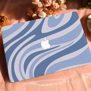 Blue Flowing Water Hard Protective Personalize Macbook Case for 2022 M2 13.6 A2681 MacBook Air/Pro 13 14 16 15 inch Laptop