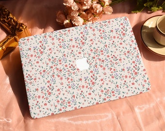 Elegant Wildflowers Hard Protective Personalize Macbook Case for 2022 M2 13.6 A2681 MacBook Air/Pro 13 14 16 15 inch Laptop