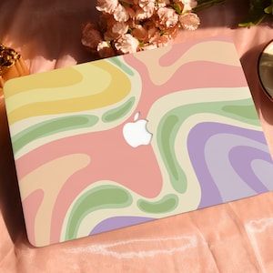Candy Ripples Hard Protective Personalize Macbook Case for 2022 M2 13.6 A2681 MacBook Air/Pro 13 14 16 15 inch Laptop