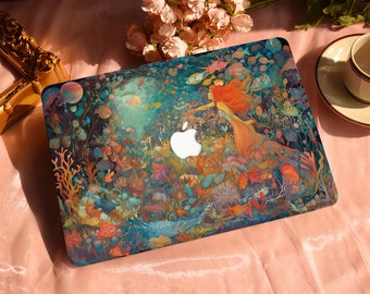 Mermaid Hard Protective Personalize Macbook Case for 2022 M2 13.6 A2681 MacBook Air/Pro 13 14 16 15 inch Laptop