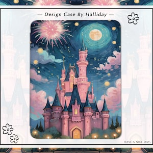 Pink Castle iPad Case iPad Cover for iPad 2021 iPad with Pencil Holder for iPad 10/9/8, 10.2，iPad Air 4/5, iPad Pro 11/12.9