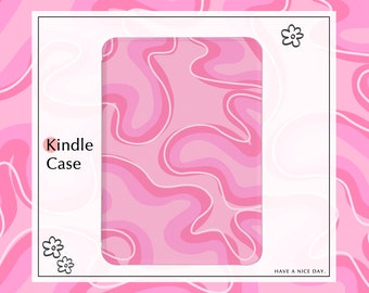 Pink Psychedelic Ripple Kindle Paperwhite 2021/2022 Hülle， 2018 Kindle Hülle, Brandneue Kindle Paperwhite 11.