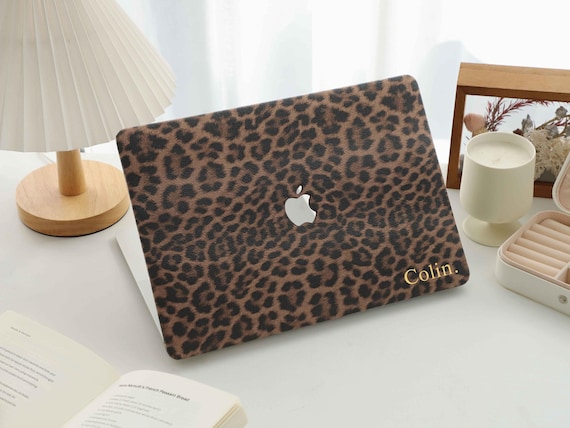 Étui MacBook en cuir à imprimé léopard pour nouveau M2 Air 13 A2681 M2 Pro 13 A2338, étui MacBook pour ordinateur portable MacBook M2 M3 M4 2024