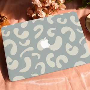 Grey And Blue Graffiti Print Hard Protective Personalize Macbook Case for 2022 M2 13.6 A2681 MacBook Air/Pro 13 14 16 15 inch Laptop