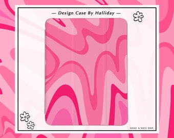 May include: A pink and red swirl design phone case with the text "Design Case By Halliday" and "HAVE A NICE DAY."