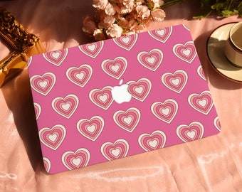 Pink Love Hard Protective Personalize Macbook Case for 2022 M2 13.6 A2681 MacBook Air/Pro 13 14 16 15 inch Laptop