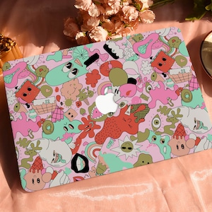 Funny Pink Cartoon Hard Protective Personalize Macbook Case for 2022 M2 13.6 A2681 MacBook Air/Pro 13 14 16 15 inch Laptop