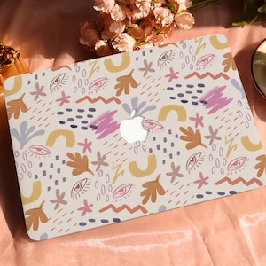 Crayon Graffiti Hard Protective Personalize Macbook Case for 2022 M2 13.6 A2681 MacBook Air/Pro 13 14 16 15 inch Laptop