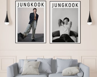 Jungkook Seven BTS Poster 2er Set (Digitaler Download) | Digitales Wandbild | Kpop Wandkunst | Digitaler Download