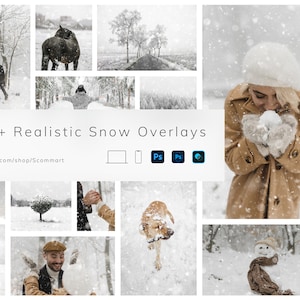 100+ Realistic Snow Overlays | Falling Snow Overlays | Premium Photoshop Overlays