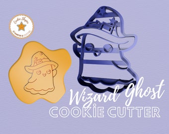 Cute Ghost Wizard Cookie Cutter I  STL File Digital Download